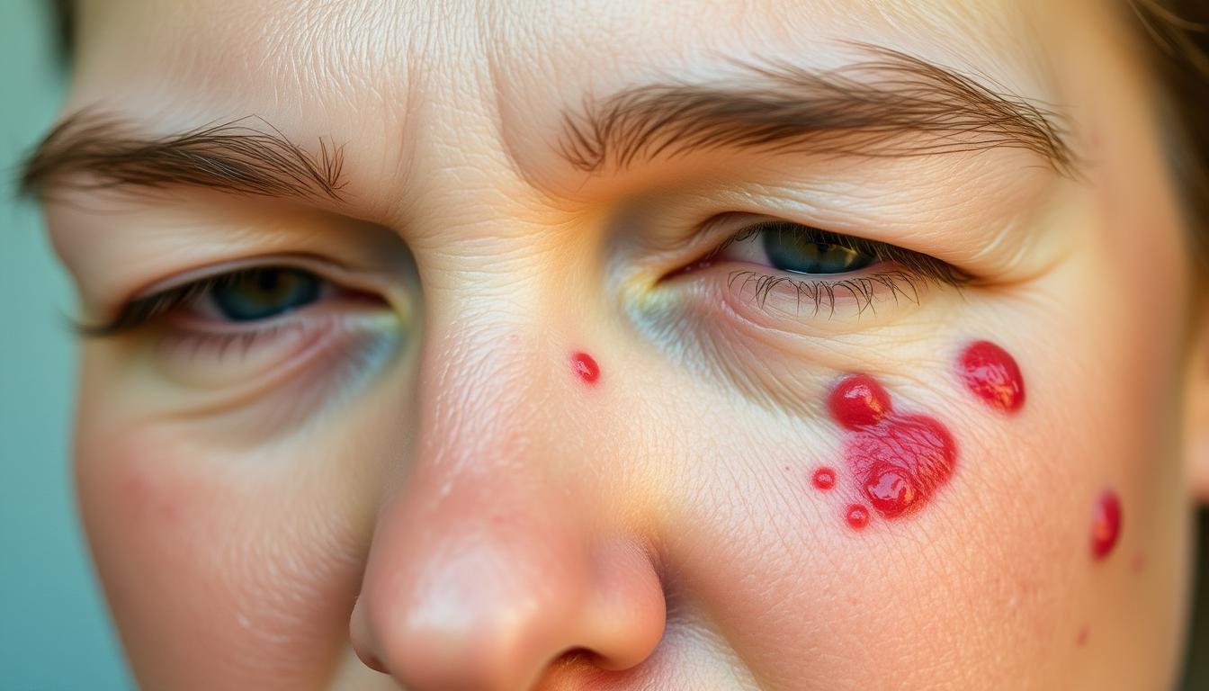 benign skin growths on face